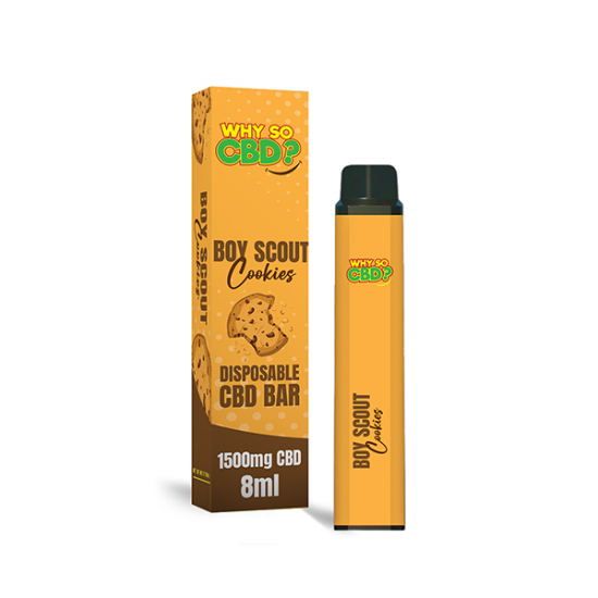 Why So CBD? 1500mg CBD Broad Spectrum Disposable Vape - 8ml - Flavour: Boy Scout Cookies