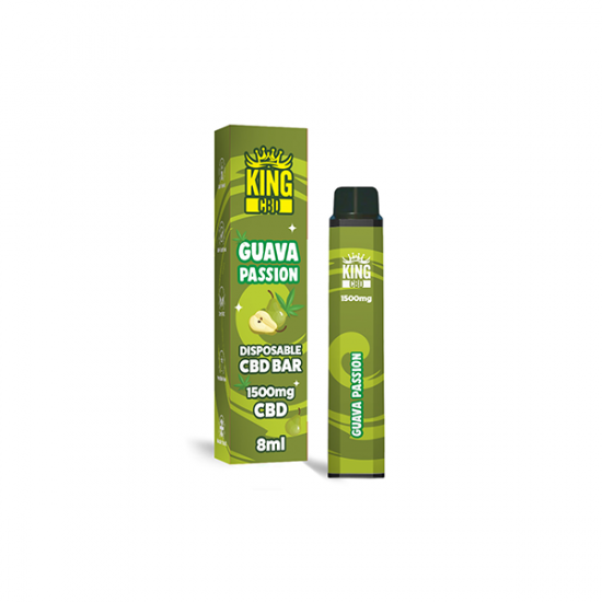 King CBD 1500mg Disposable Vape - 3500 Puffs - Flavour: Guava Passion