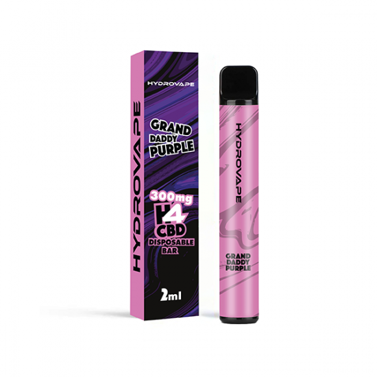 Hydrovape 300mg H4 CBD Disposable Vape Bar - 2ml - Flavour: Grand Daddy Purple