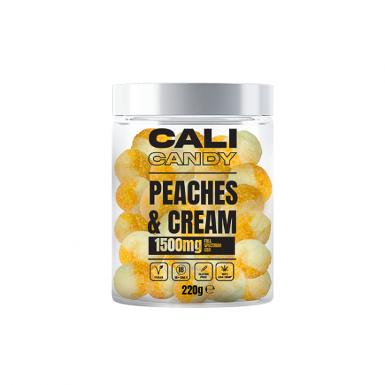 CALI CANDY MAX 1500mg Full Spectrum CBD Vegan Sweets  - 10 Flavours - Flavour: Peaches & Cream