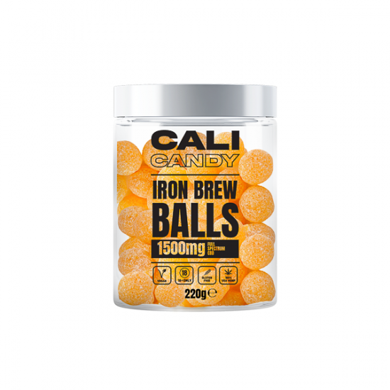 CALI CANDY MAX 1500mg Full Spectrum CBD Vegan Sweets  - 10 Flavours - Flavour: Iron Brew Balls