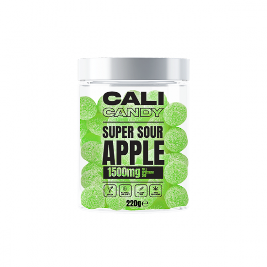 CALI CANDY MAX 1500mg Full Spectrum CBD Vegan Sweets  - 10 Flavours - Flavour: Super Sour Apple