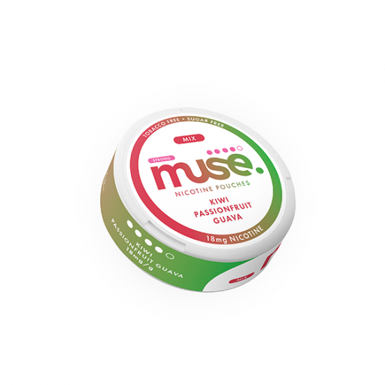 18mg Muse Nicotine Pouches - 20 Pouches - Flavour: Kiwi Passion Guava