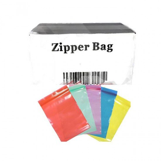 Zipper Branded 50mm x 50mm  Orange Baggies